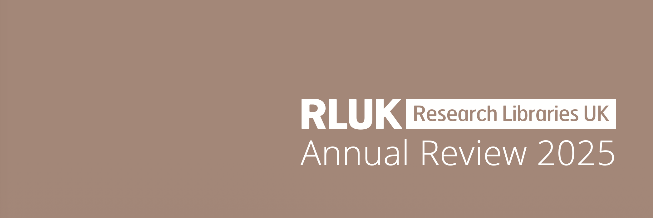 RLUK logo against a brown background